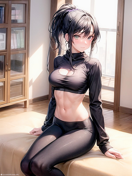 Blushing and Smiling Mischievously While Enjoying Bare-Footed hentai Pleasures