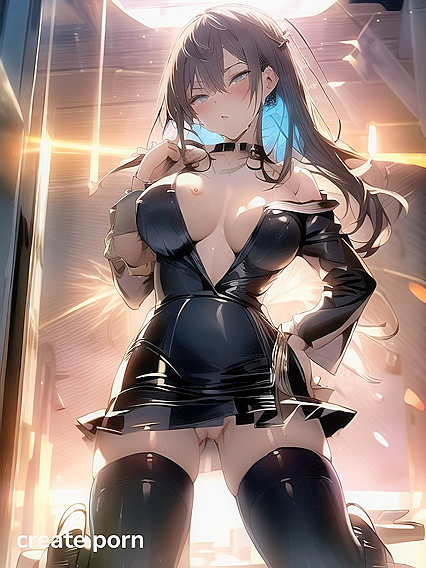 Thighs Exposed in Mini Skirt for Steamy Hentai Bangs Action