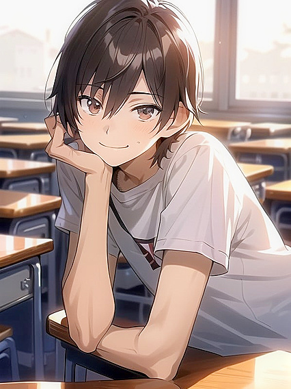 Short-Haired Student Stands for Intense Hentai Pleasure Sessions