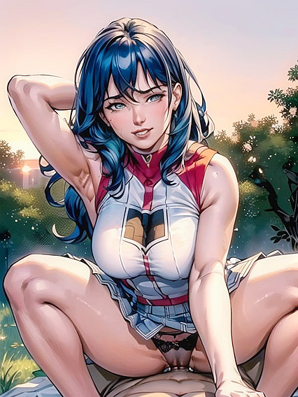 Wonder Woman's Rounded Breasts in Seductive Baseball Uniform Hentai AI Image