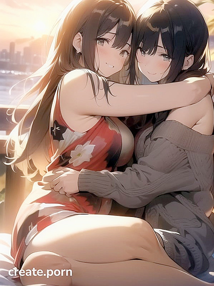 Sunsetcum - Warm Anime Cumsession in Mesmerizing Hentai AI Image