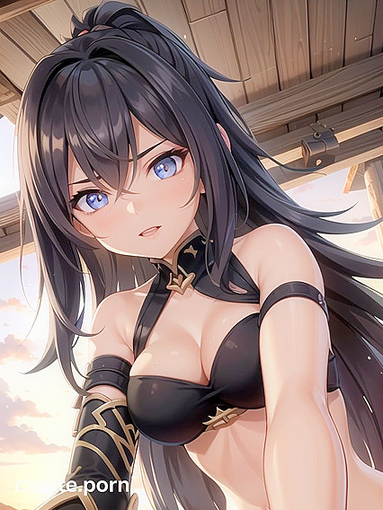 Dehya from Genshin Impact Seduces at Sunset in Desert Hentai Bliss