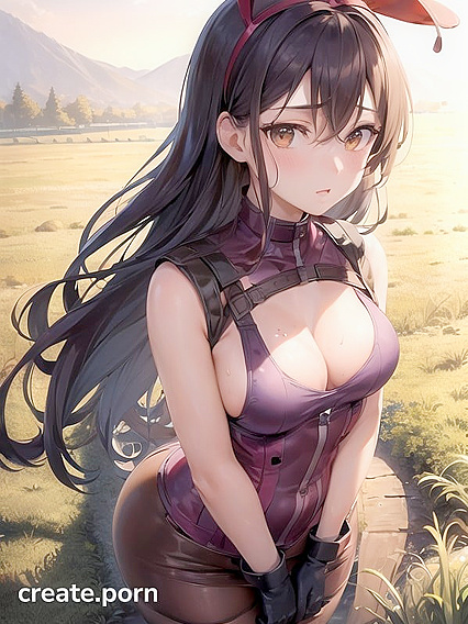 Blushing and Embarrassed, She Looks at You in This Naughty Hentai AI Image