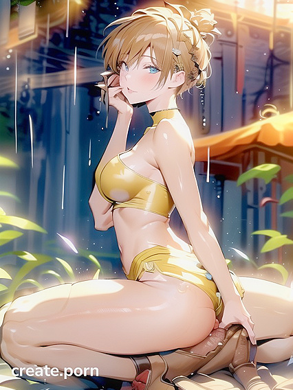 Palace hentai featuring tan lines and intimate face touching moments