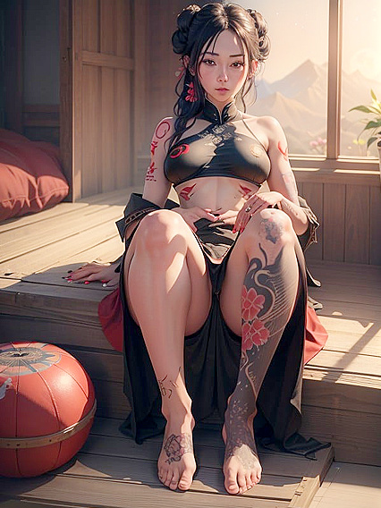 Small Breasts, Wide Hips - Erotic Hentai Fantasy on the Floor