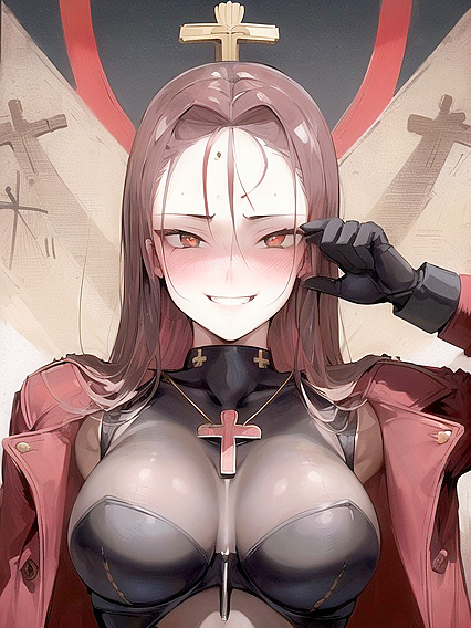 Crucifix Bound in Gloves for Intense Hentai Pleasure