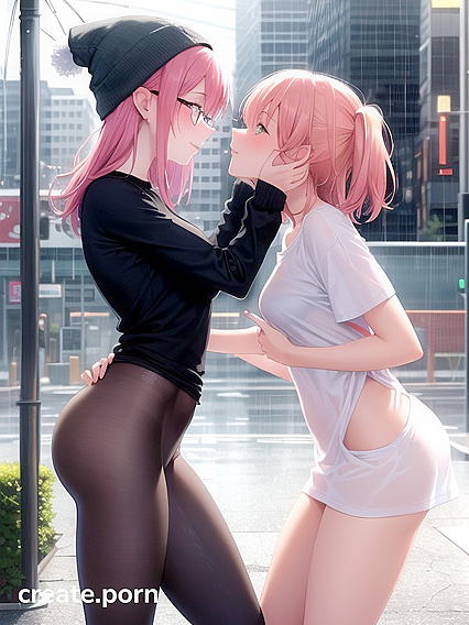 Hentai Girl 18+ with Big Round Glasses Gets Seduced in Steamy Hentai AI Image Image