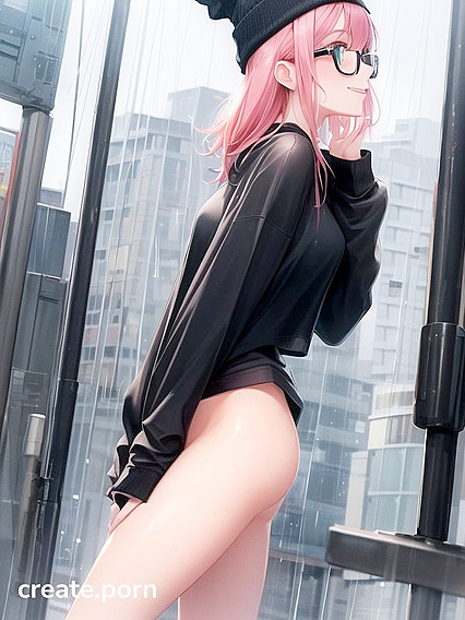 Horny Girl 18+ with Big Round Glasses Gets Wild in steamy Hentai AI Image