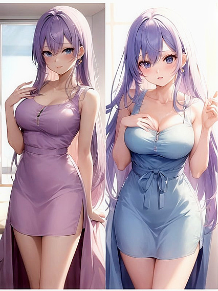 Pastel-Colored Beauty - StunningAnime Art in Vibrant Hentai AI Image
