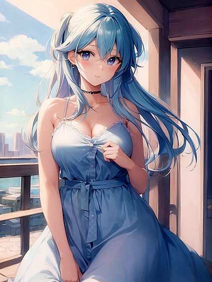 Beautiful Pastel-Colored Anime Girl 18+s in Vibrant Hentai AI Image