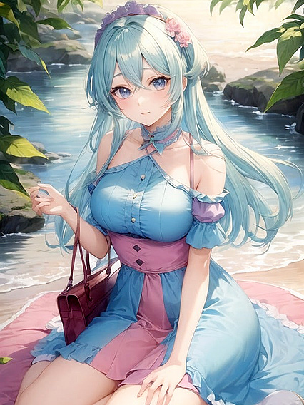 Pastel-Colored Beauty - Stunning Anime Art in Seductive Hentai AI Image