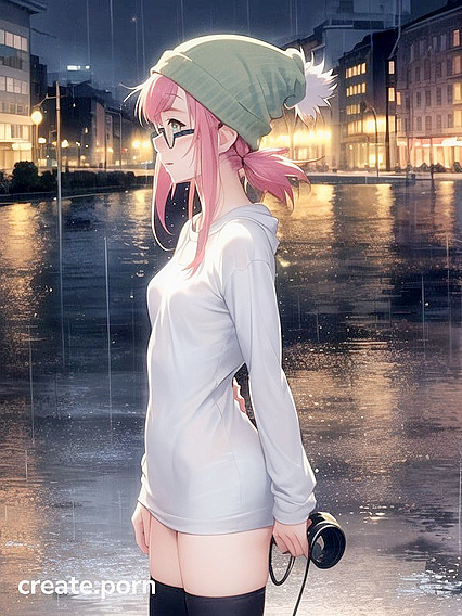 Horny Girl 18+ With Big Round Glasses Gets Wild in Hentai AI Image