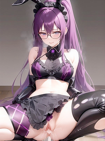 Seductive Babe in Black High Heels, Mini Skirt, and Argyle Leggings Hentai Erotic Adventure