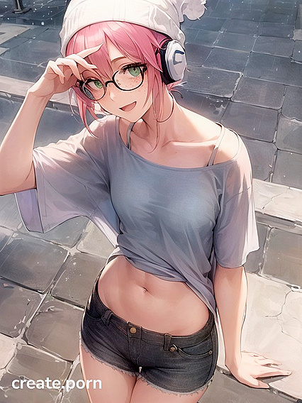 Hentai Chick with Big Round Glasses Gets Wild in Steamy AI Action