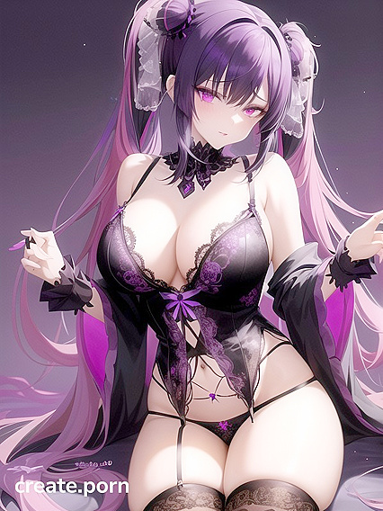 Goth Girl 18+ with Crystal Horns Masturbates in Black Lace Lingerie Against Galactic Backdrop