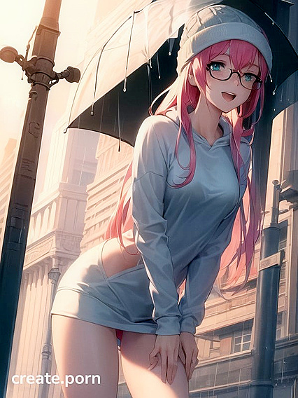 Hentai Porn with Girl 18+ Wearing Big Circular Glasses