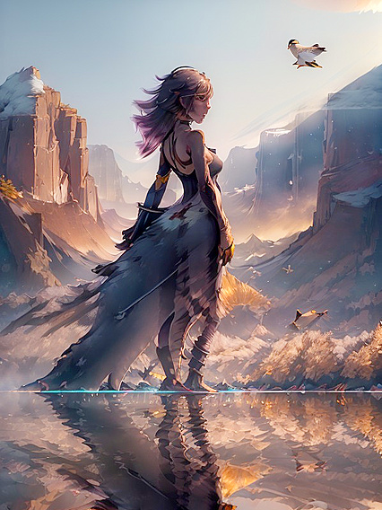 Standing at the Water’s Edge in Untouched Wilderness for Passionate Hentai Pleasure