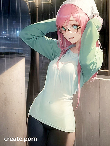 Horny Girl 18+ with Big Round Glasses Exploring Hentai Fantasies