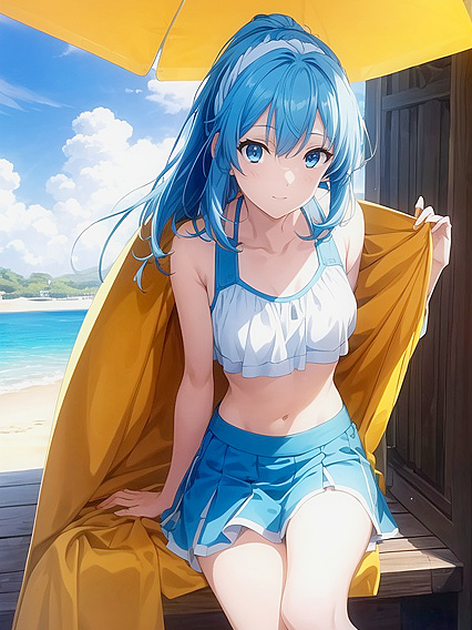 Fooling Around by the Ocean - High-Res Hentai Erotic Adventure