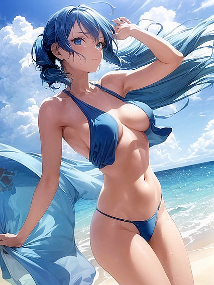 Palmes Girl 18+ Enjoying Steamy-good-times in Seductive Hentai AI Image