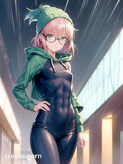 Freckled Girl 18+ in Giant Glasses and Oversized Jacket Nails steamy hentai fantasies