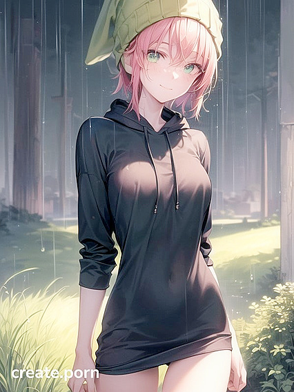 Horny Chick in Big Round Glasses and Green Outfit Seduces in Steamy Hentai AI Image