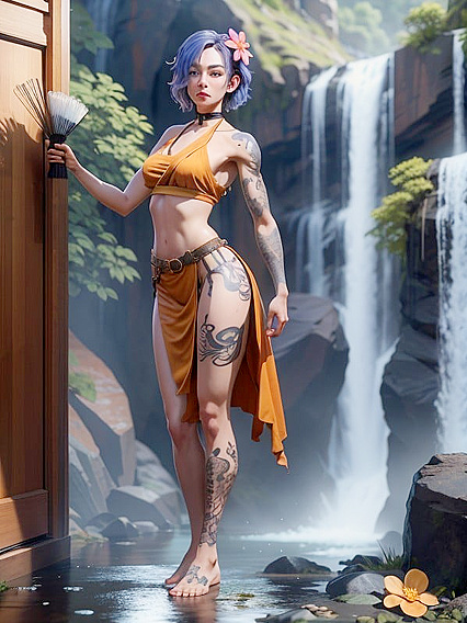 Short-height Beauty with Full-body Views and Chic Bobcut in AnimePorn Action