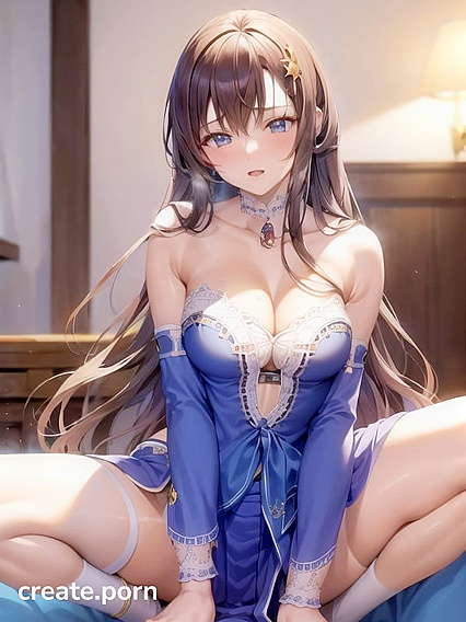 Thigh-High Boots and Busty Bliss - Full-Screen Hentai AI Image