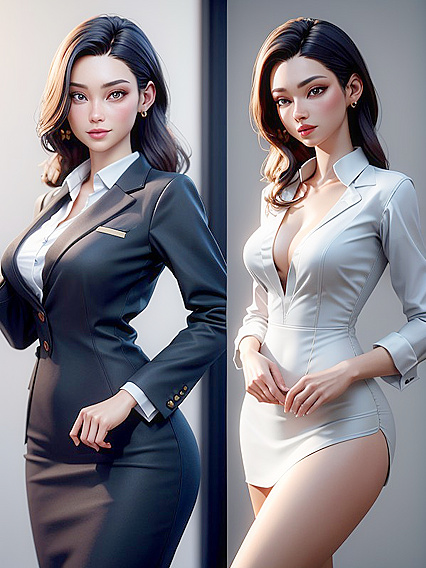 Mind-Blowing Hentai AI Image with a Sexy Business Woman in Her Elegant Dress