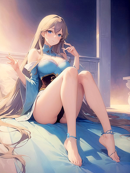 Perfectly Proportioned Feet in Seductive Hentai AI Image