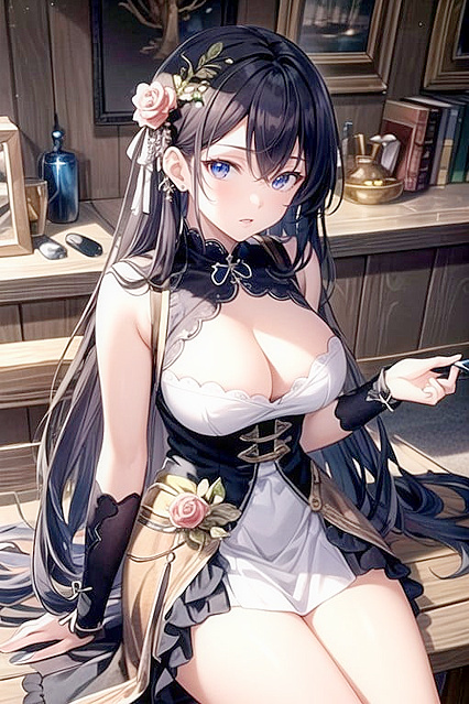 Seductive Black-clad Characters inMind-blowing Hentai AI Image