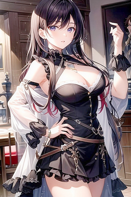 Pregnant Woman Pees While Squatting and Spreading Her Pussy in naughty Hentai AI Image