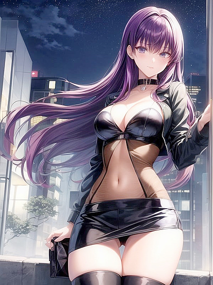 Bad Girl 18+ with Thigh-High Boots Blunts It Out in Wild Hentai AI Image
