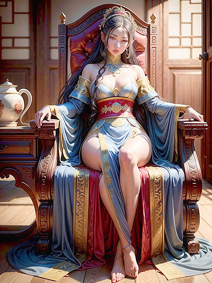 Ad with Hidden Face and Wide Hips in Sensual Hentai AI Image