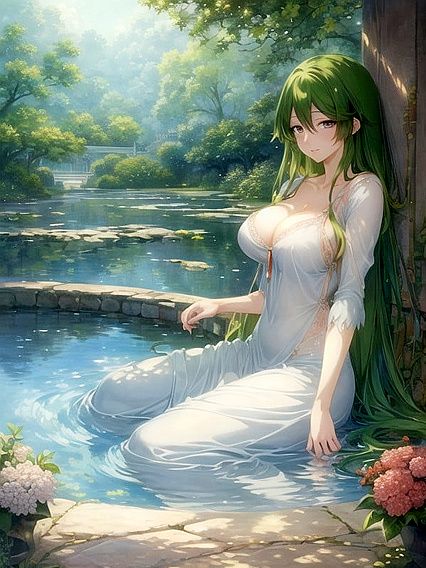 Lactating Woman in Seductive Hentai AI Image for Ultimate Pleasure