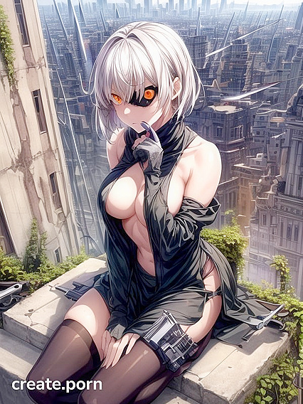 Desolate City Overtaken by Nature - A Tale of Sorrow and Pleasure in Hentai Hentai AI Imageography