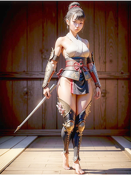 Bare-Footed Japanese Hentai AI Image Without Weapons