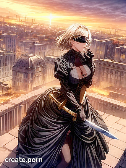 Rooftop hentai in a City Overrun by Lush Greenery and Vine-covered Buildings
