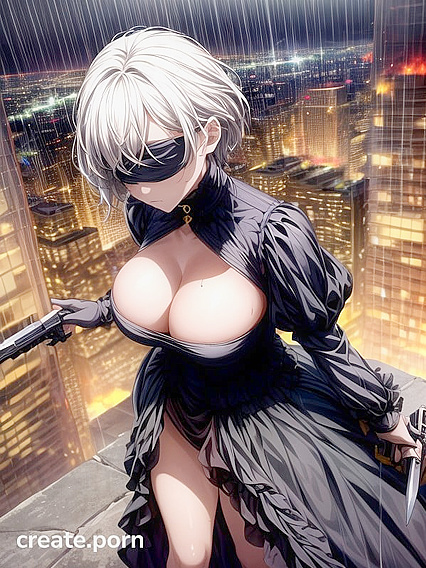 Determined Expression on Her Face in Skyline Absurdres Hentai AI Image