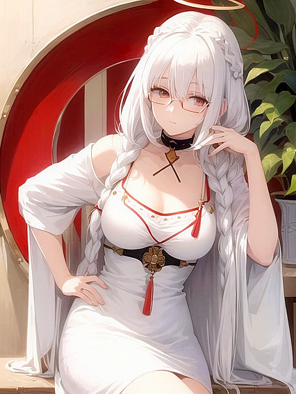 Red Halo above White Hair - A Mind-Blowing Hentai Experience