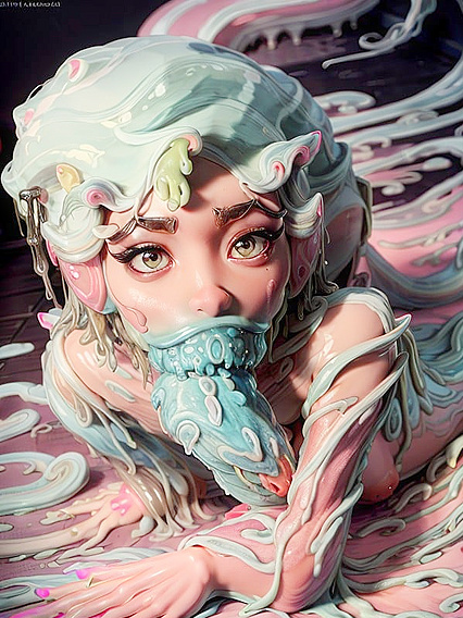 Slime Girl 18+ GivesMind-Blowing Blowjob in Erotic Hentai AI Image