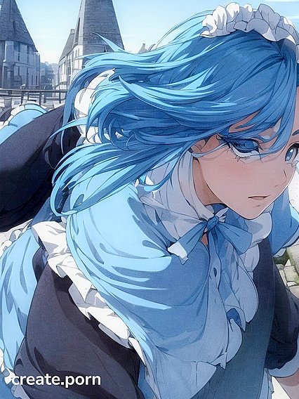 Rem from Re -Zero Cries Tears of Joy in Passionate Stone Roof Hentai AI Image