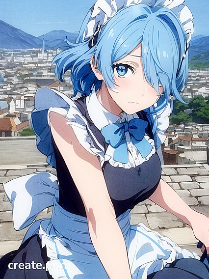 Black-and-White French Maid Pleasure - In Love and Tears of Joy Hentai
