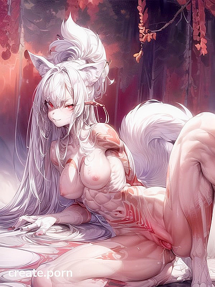 Lupus Shows Off Her Pussy and Legs in Ultra-Detailed Hentai Poses