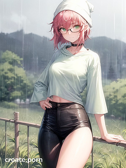 Freckled Cutie in Green hoodie Exploring Hot Hentai Adventures