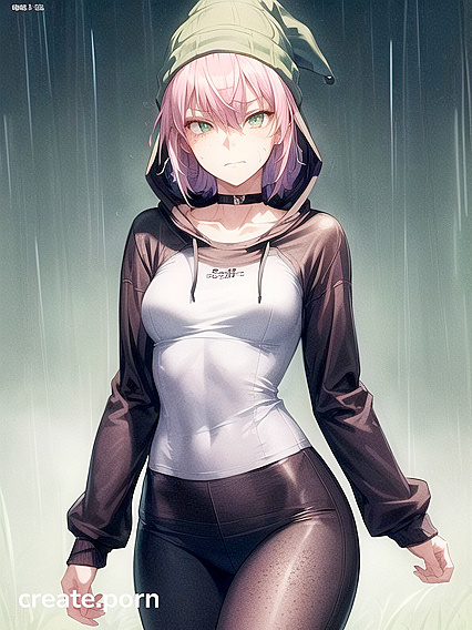 Freckled Girl 18+ in Extra Large Hoodie and Green Clothes Explodes in Hentai Pleasure