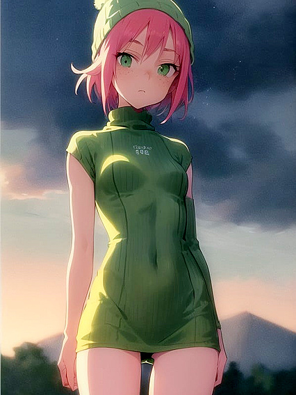 Pastel Green Hoodie Seduction - Extra Large hentai Pleasure