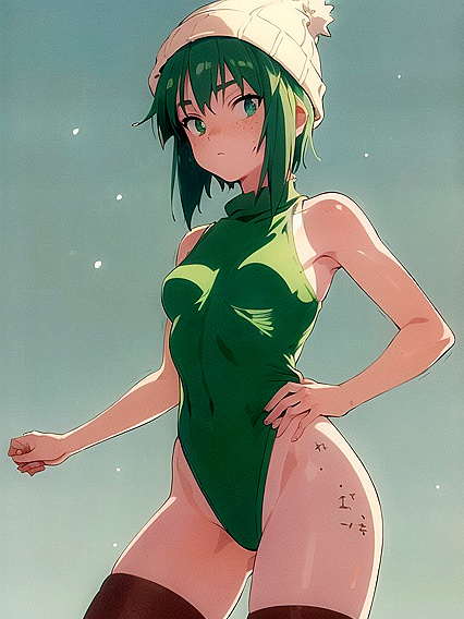 Freckled Beauty in Green and Pastel Colors Takes On Sensual Hentai Adventures