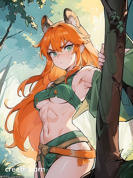 Wild Druid Barbarian Unleashed in Intense Hentai AI Image