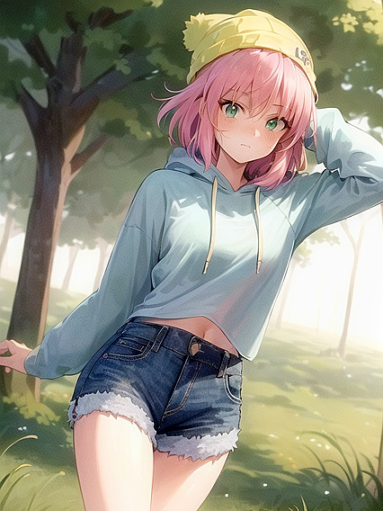 Freckled Beauty in Green and Pastel Colors Enjoys Intense Hentai Pleasure